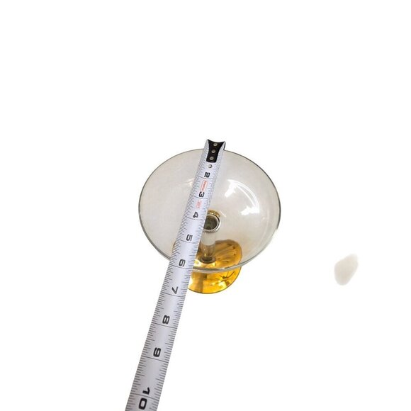 Gold-Trimmed Clear Glass Coupe Cocktail Glasses Set Of 2 - Picture 2 of 16